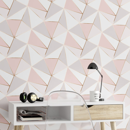 Trule Adair Geometric Wallpaper & Reviews Wayfair